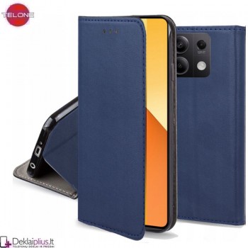 Telone dirbtinos odos dėklas - mėlynas (Xiaomi Redmi Note 13 5G) Telone dirbtinos odos dėklas - mėlynas (Xiaomi Redmi Note 13 5G)